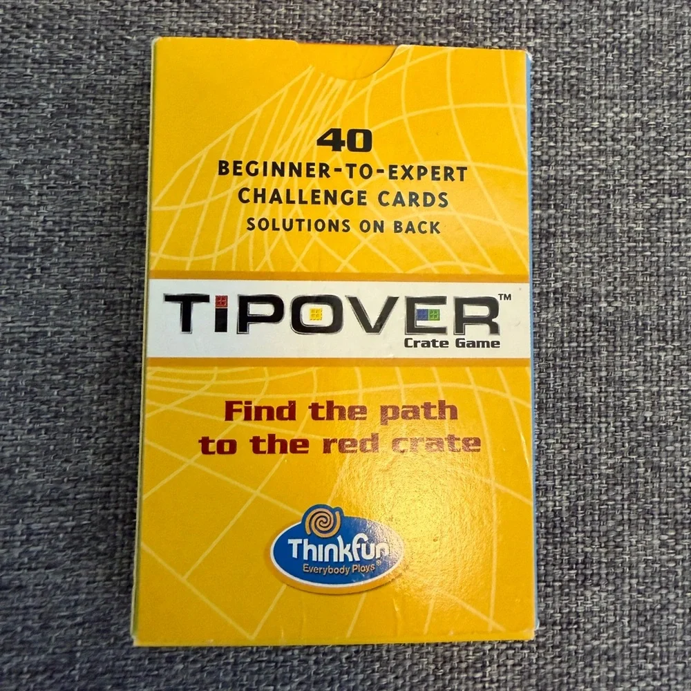 Thinkfun TipOver Thinking Game Vintage 2004 Storage Bag MISSING ONE CARD